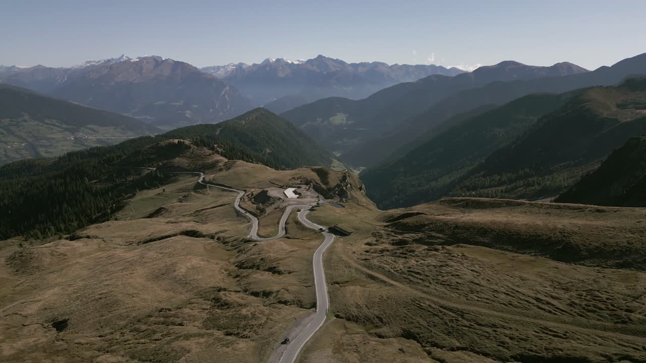 Drone footage over Dolomites in Italy