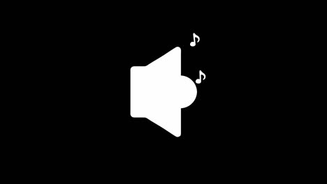 sound speaker sign. sound icon. alpha channel, 4k