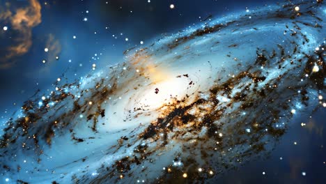 a stunning spiral galaxy illuminated by countless stars in deep space