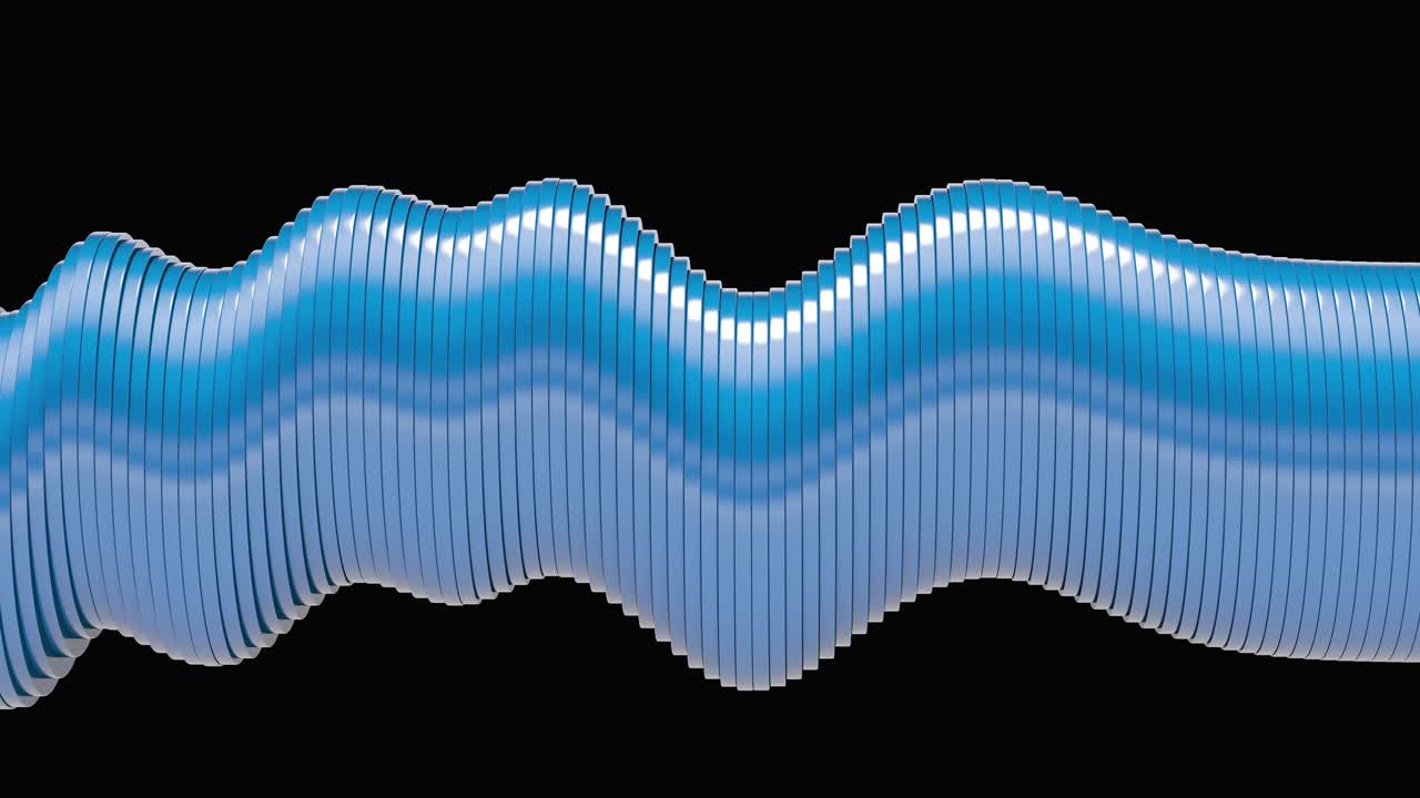 파란색 3d 원 선의 추상적인 3d 애니메이션 - 루핑 4k
