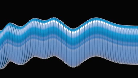 animación 3d abstracta de líneas de círculo 3d azules - bucle 4k