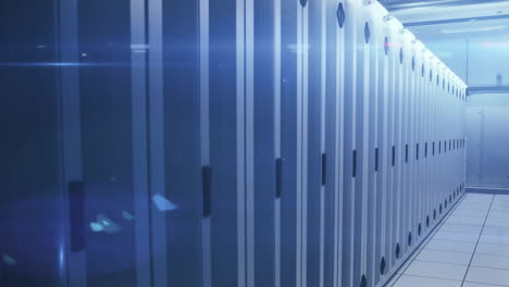 animation of molecules and digital data processing over computer servers