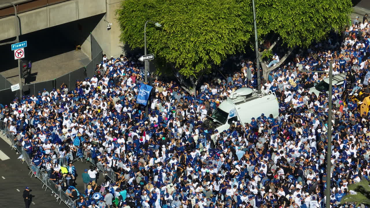 Los Angeles Dodgers Championship Parade: Huge Crowd Celebrates Victory