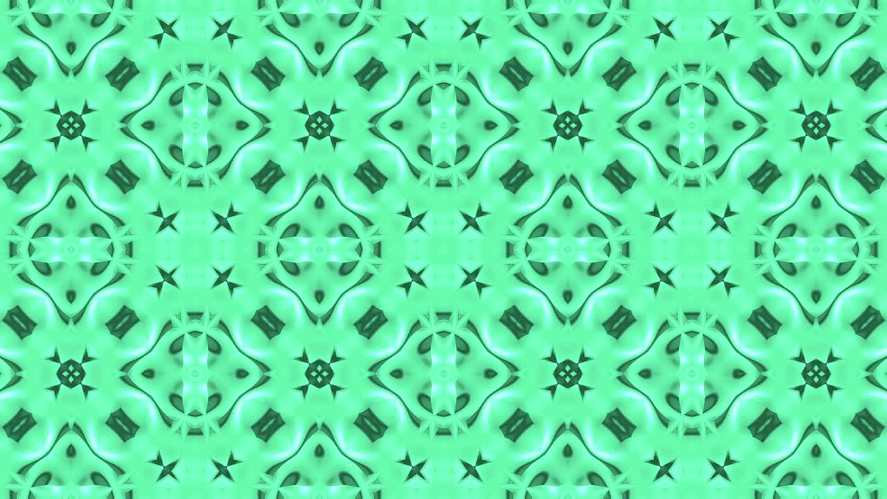 3d Looped abstract ornate decorative background. Hypnotic trendy kaleidoscope.