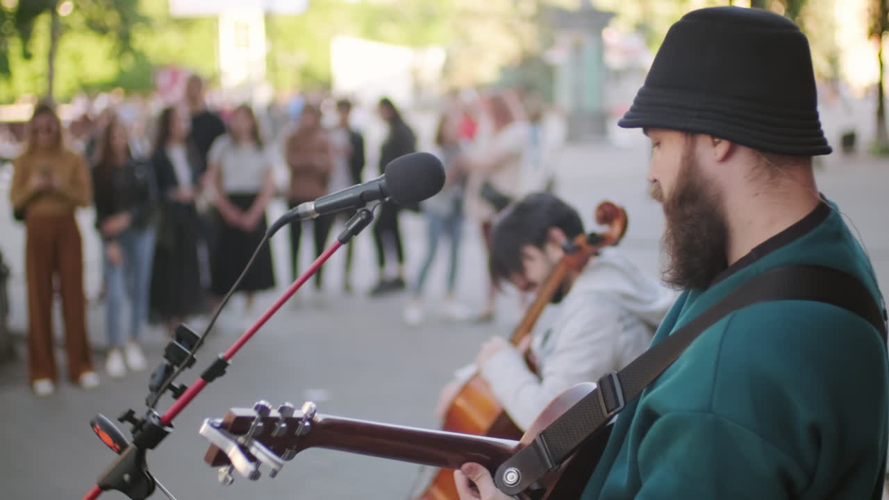 Band Performing Music on Street