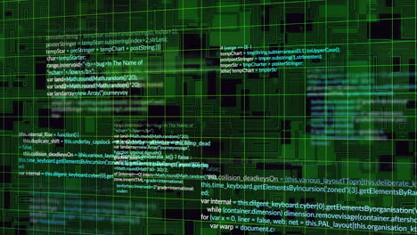 Animation-of-digital-data-processing-over-circuit-board-on-black-background