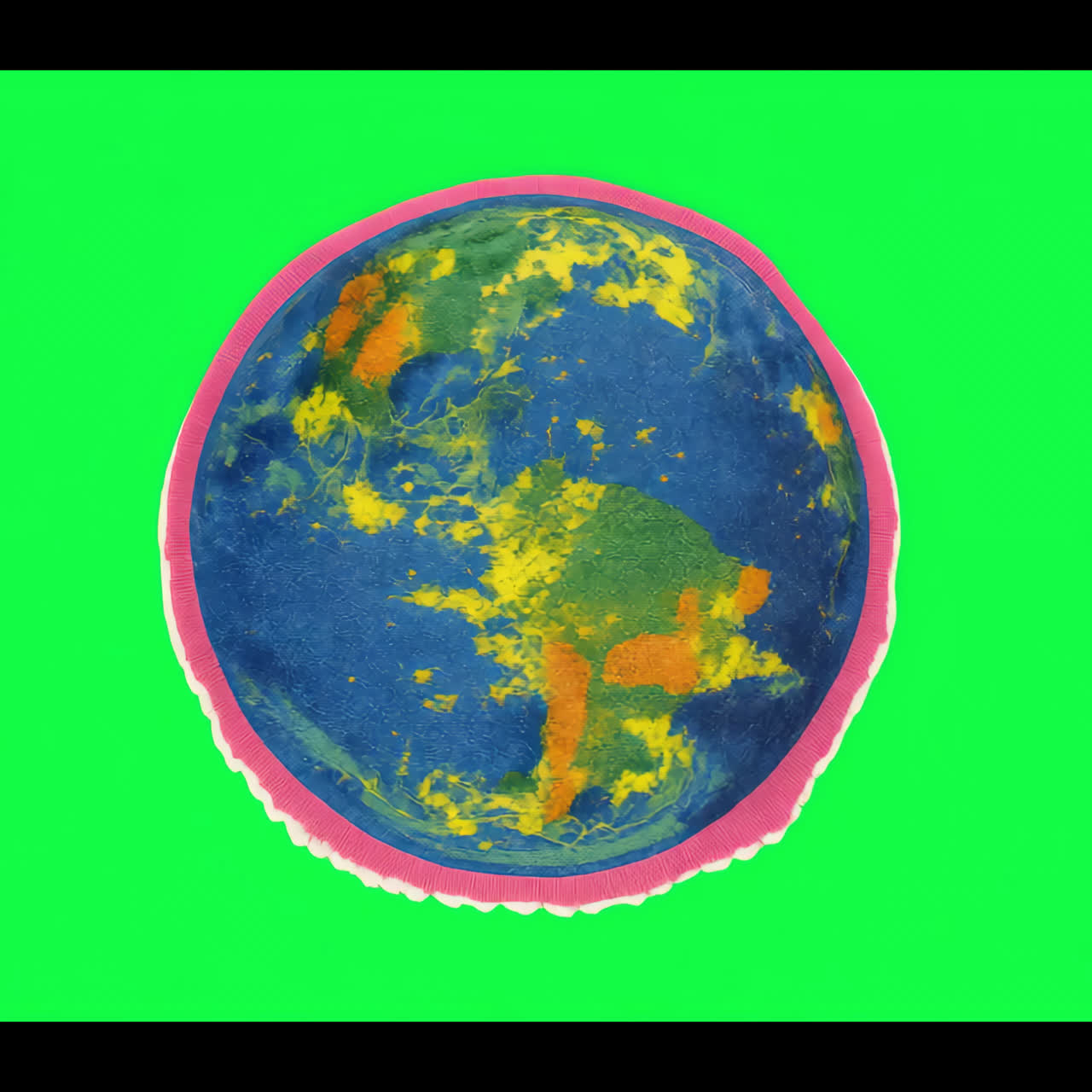 Colorful abstract Earth illustration animation isolated asset, transparent 4K video, alpha channel