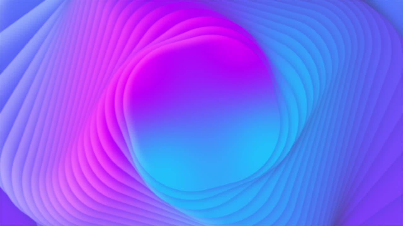 movimientos de ondas cíclicas de las figuras. transformación y remodelación. color rosa azul. animación 3d de un bucle sin costuras