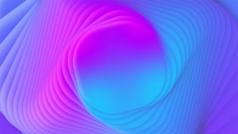 movimientos de ondas cíclicas de las figuras. transformación y remodelación. color rosa azul. animación 3d de un bucle sin costuras