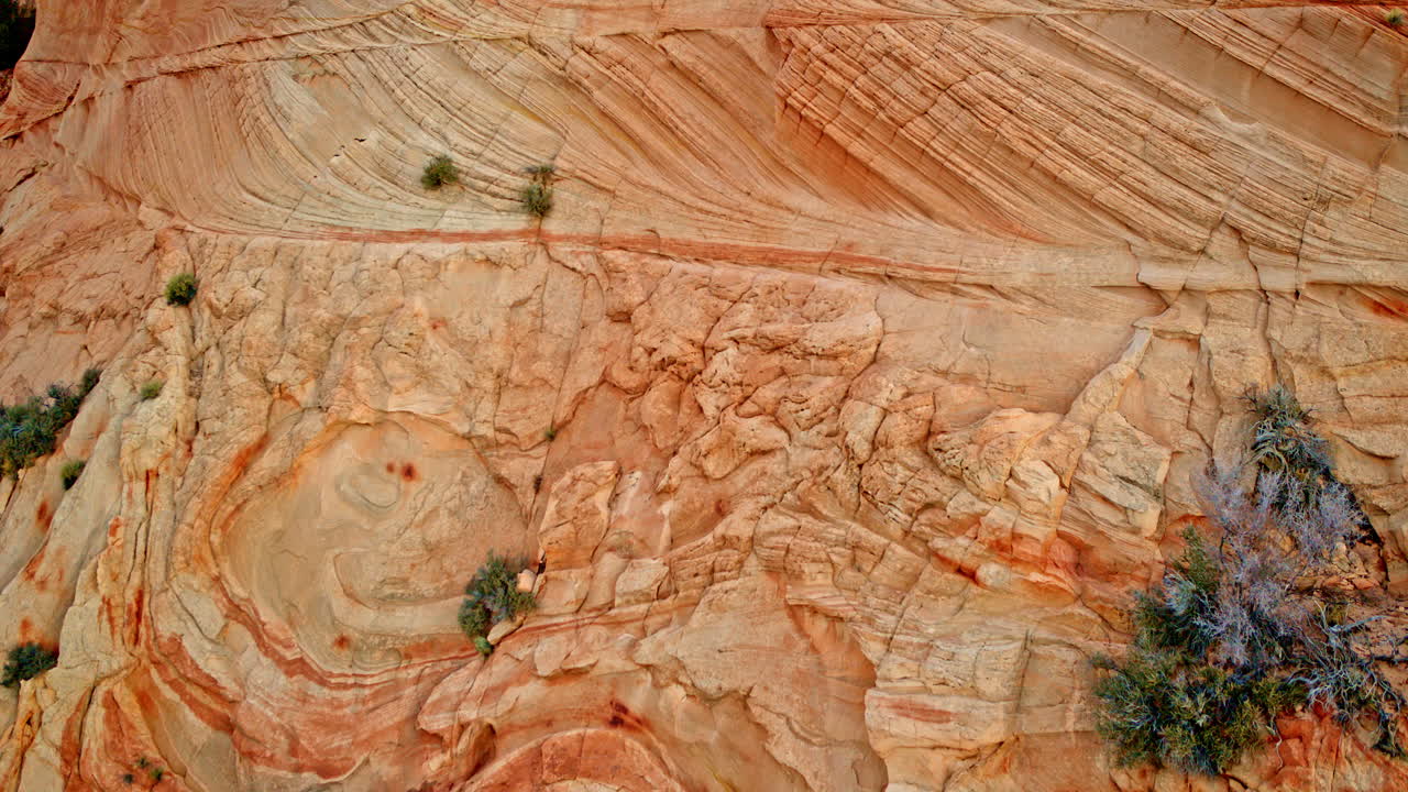 A surreal aerial perspective of red canyon country just outside Page, Arizona.
