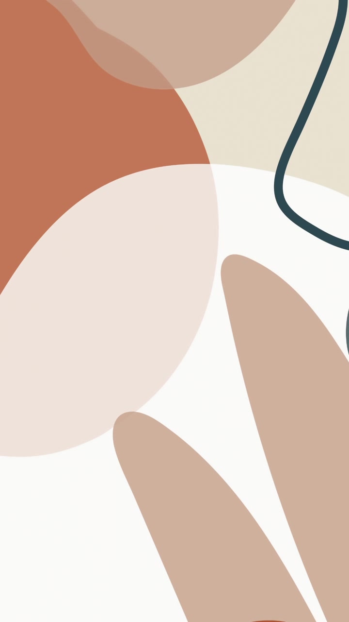 Animation of colorful shapes on white backgroud