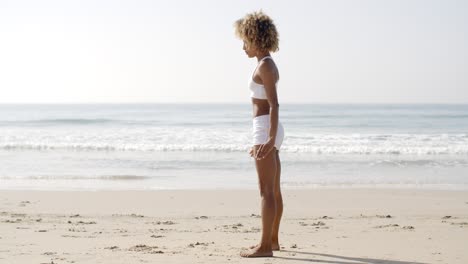 woman doing squat exercises