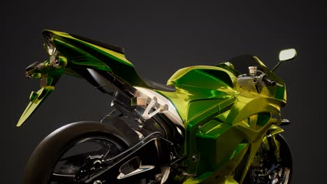 moto sport bike in dark studio with bright lights