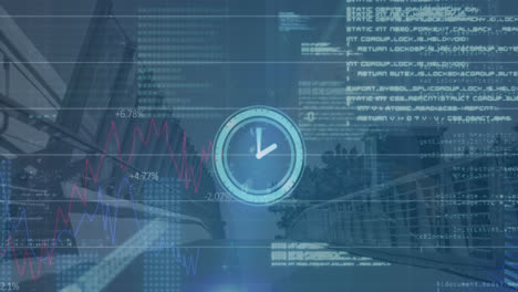 animation of data processing over bridge