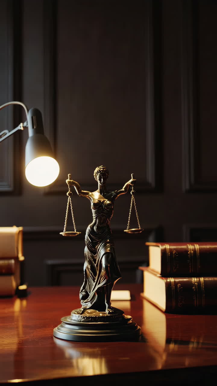 Businessman Reading and Writing in a Library