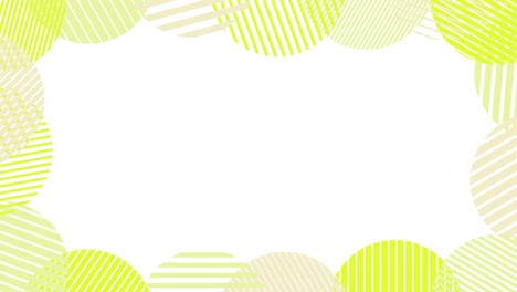 striped circles frame background (yellow, seamless loop)