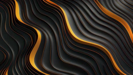 abstract black and gold waves