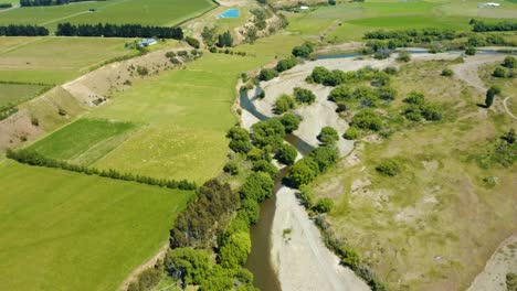 river in summer with trees and grassy banks