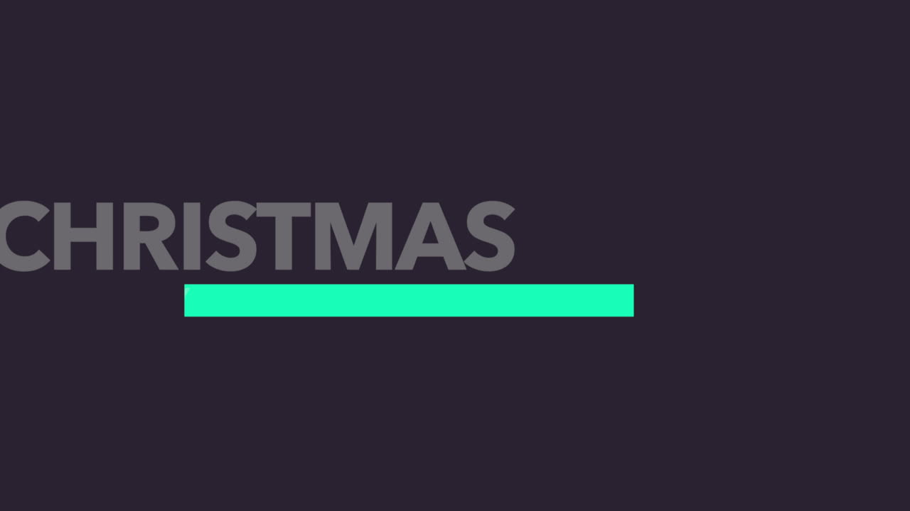 Modern Merry Christmas text with line on black gradient