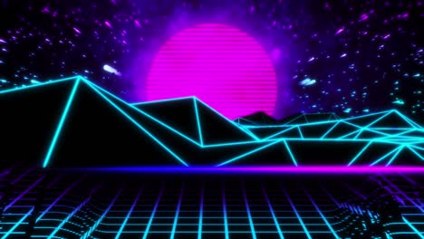 concept 17-n1 infinite abstract neon retrowave animated background