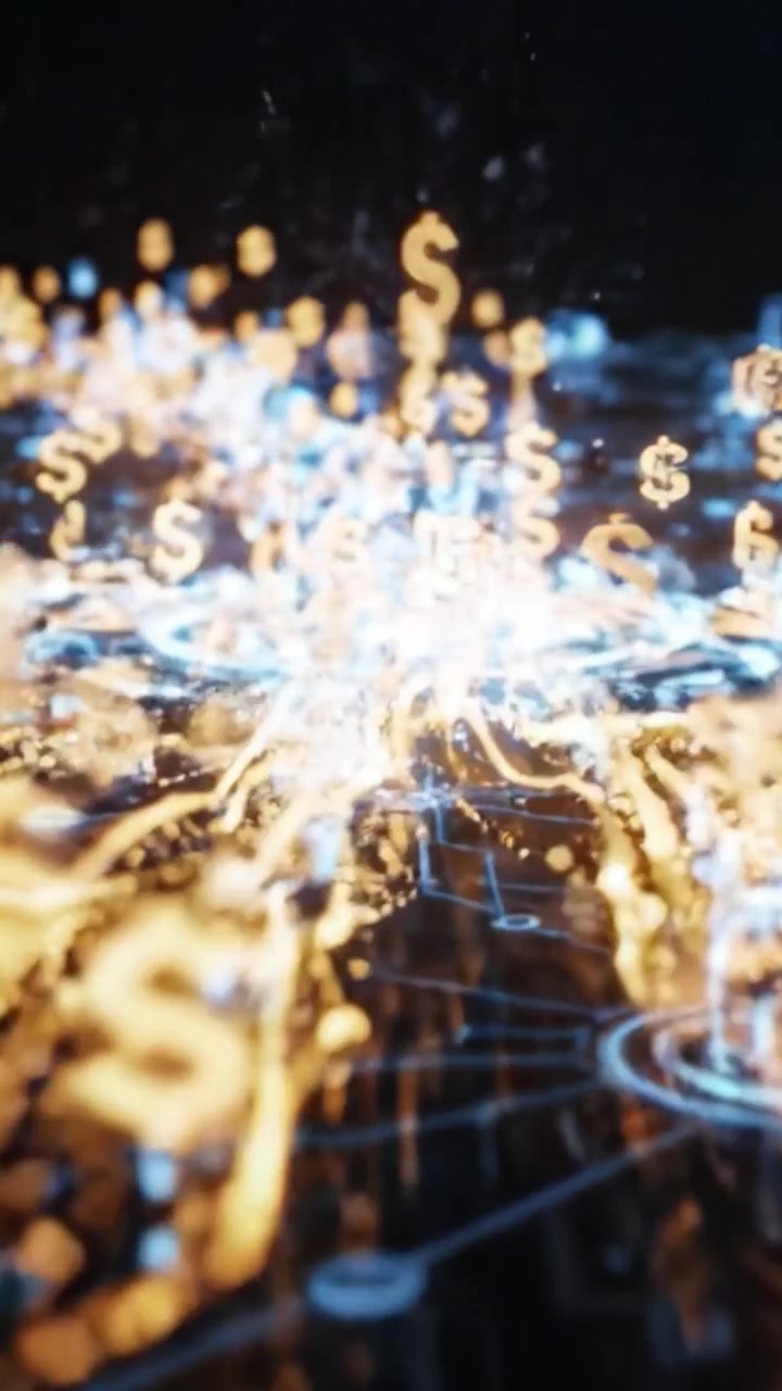 A mesmerizing visual journey through an intricate digital landscape, showcasing the seamless transition from a static grid to a dynamic representation of data and energy.