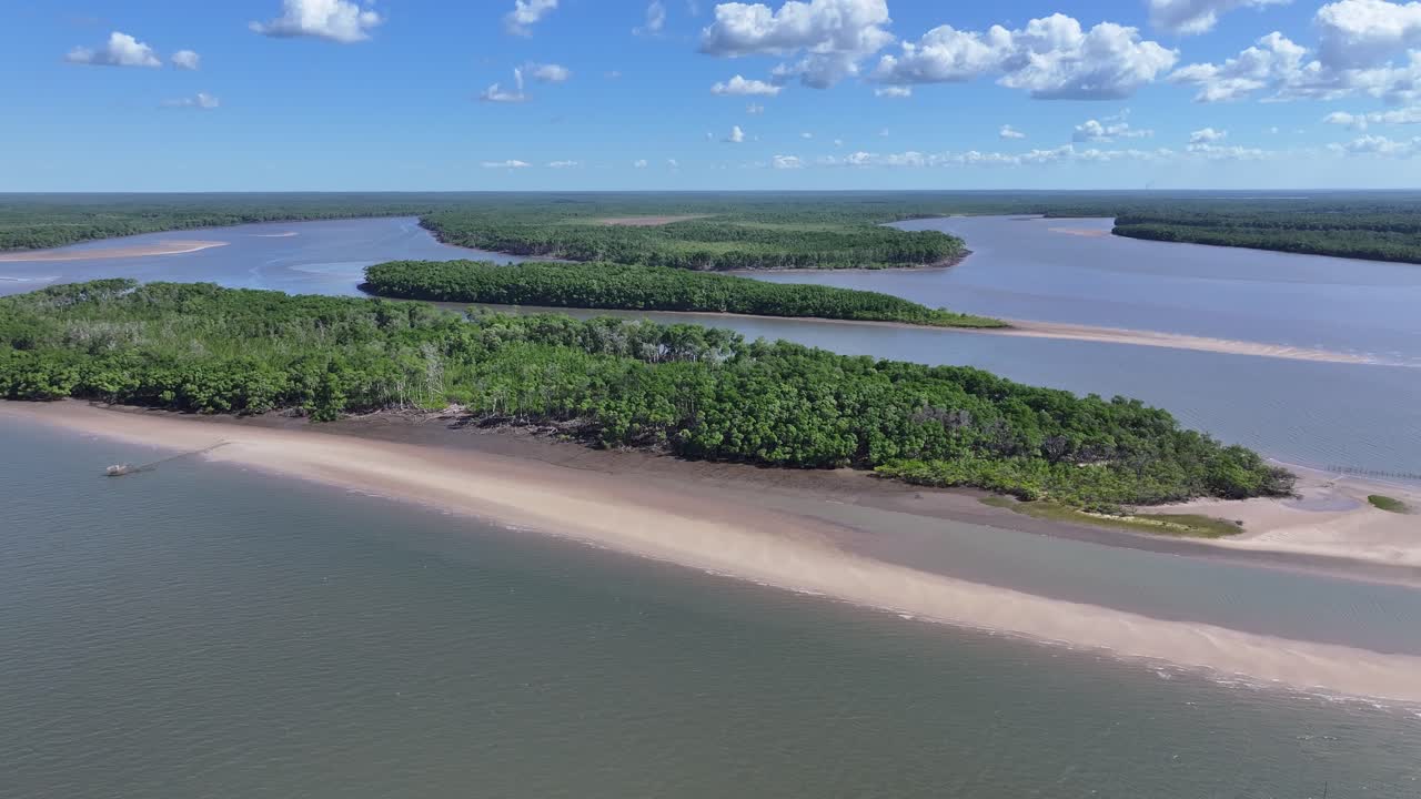 Parnaiba Delta At Araioses In Maranhao Brazil. Nature Scenery. Brazilian Delta Of The Americas. Parnaiba Delta At Maranhao. Winding River. Beach Landscape. Vacations Travel. Brazil Northeast