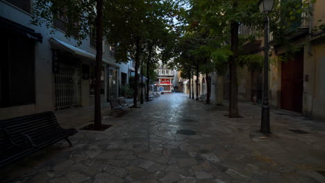 Walking-down-the-Street-in-Palma-de-Mallorca,-Mallorca