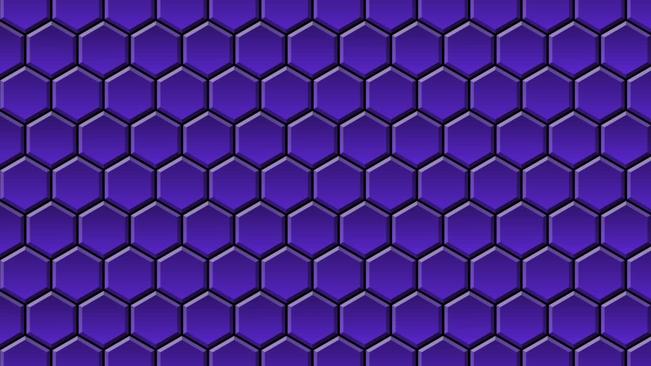 fondo de movimiento abstracto de elementos gráficos en 4k - mosaico de hexágonos con cambio de color