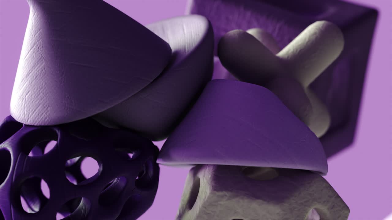 formas geométricas renderizadas en 3d abstractas