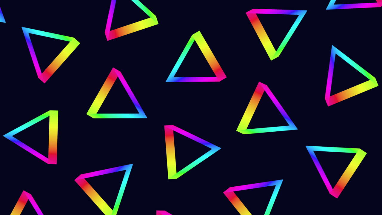 patrón geométrico vibrante con triángulos de colores