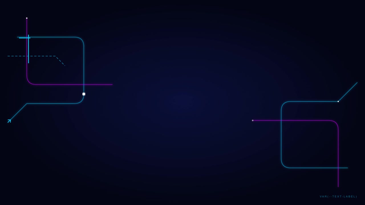 Abstract Digital Interface with Moving Geometric Lines and Nodes