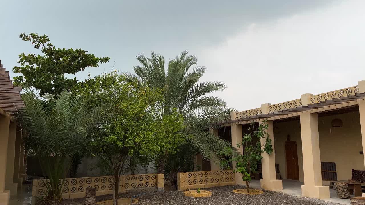 Arabian style house architecture in tropical dry climate in gulf sea side location traditional space design architecture minimal bohemian marine landscape of travel to Qeshm island persian gulf Iran