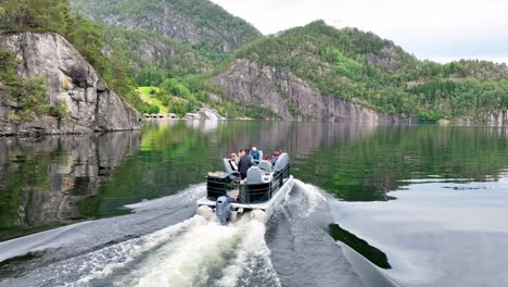 boat tour through a scenic norwegian fjord
