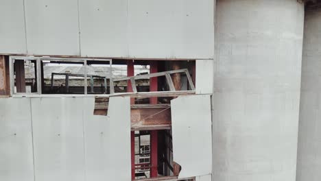 abandoned chemical plant. old industrial building for demolition. aerial view