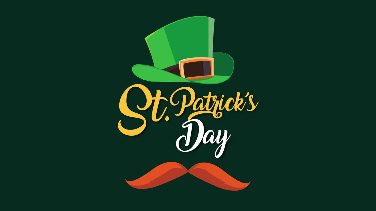 세인트 패트릭스 데이 축하 글자, 레프리콘 모자와 수염