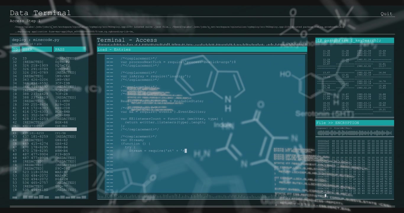 Animation of shapes over data processing