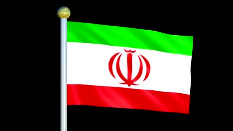 large looping animated flag of iran