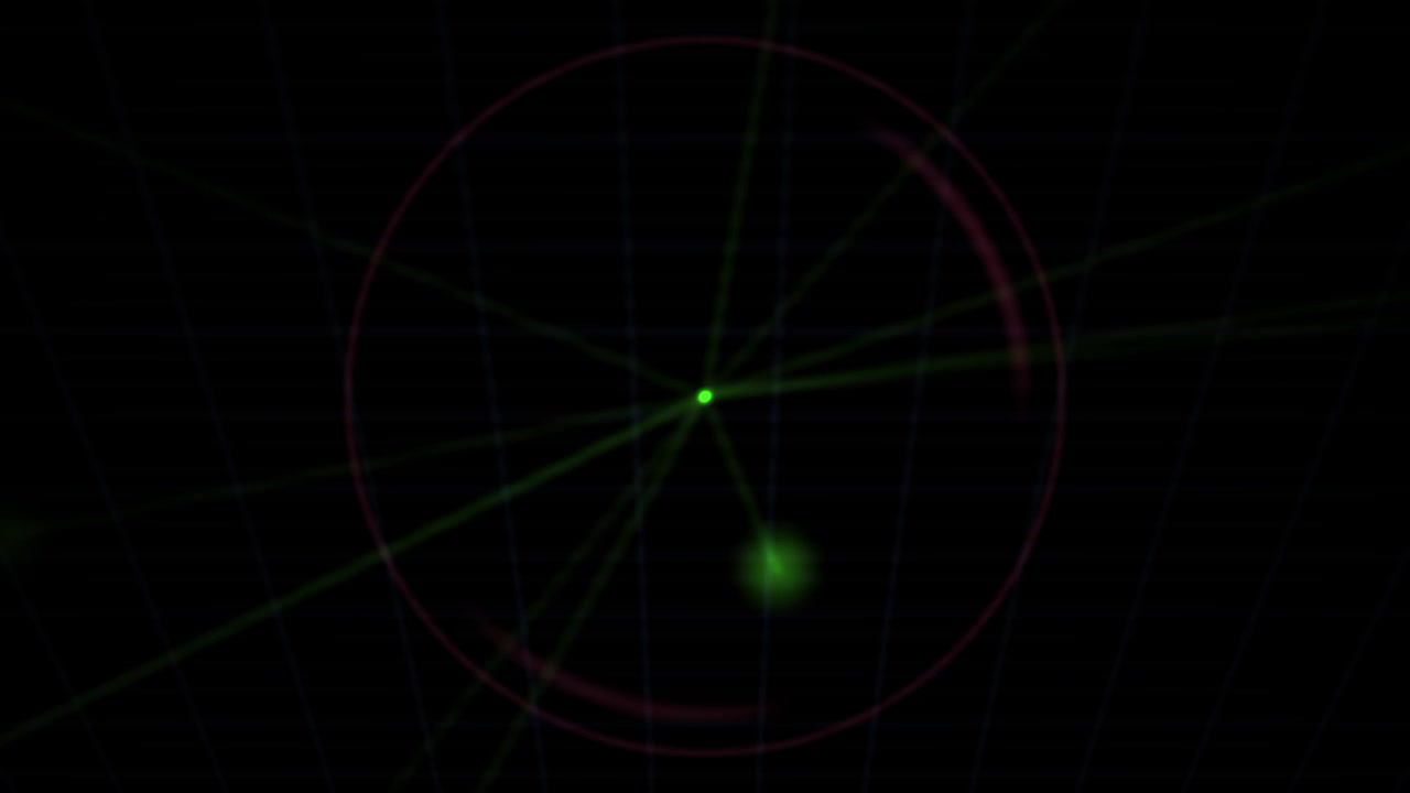 Scansione Radar Digitale Astratta con Raggi Laser Verdi