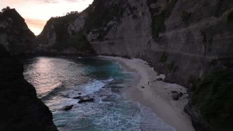 Untouched-white-sand-beach-at-sunset