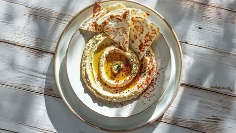 hummus with pita bread