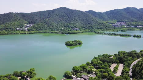 4k-Xianghu-Seeinsel,-Hangzhou,-China