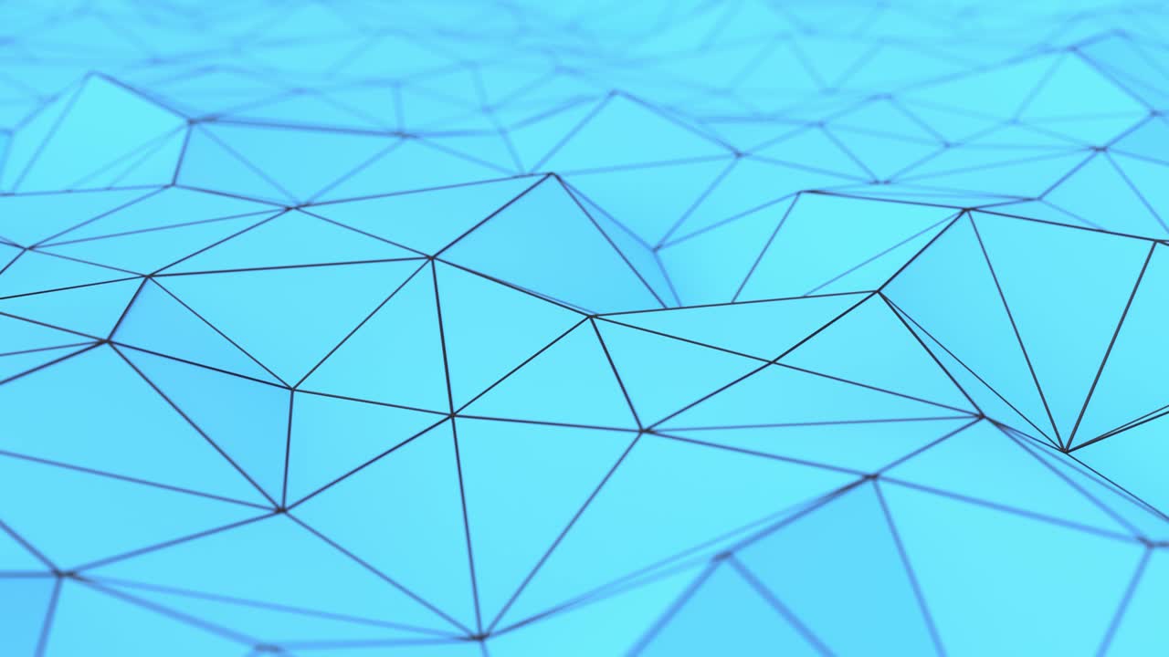 superficie azul de bajo desplazamiento polimétrico con líneas negras