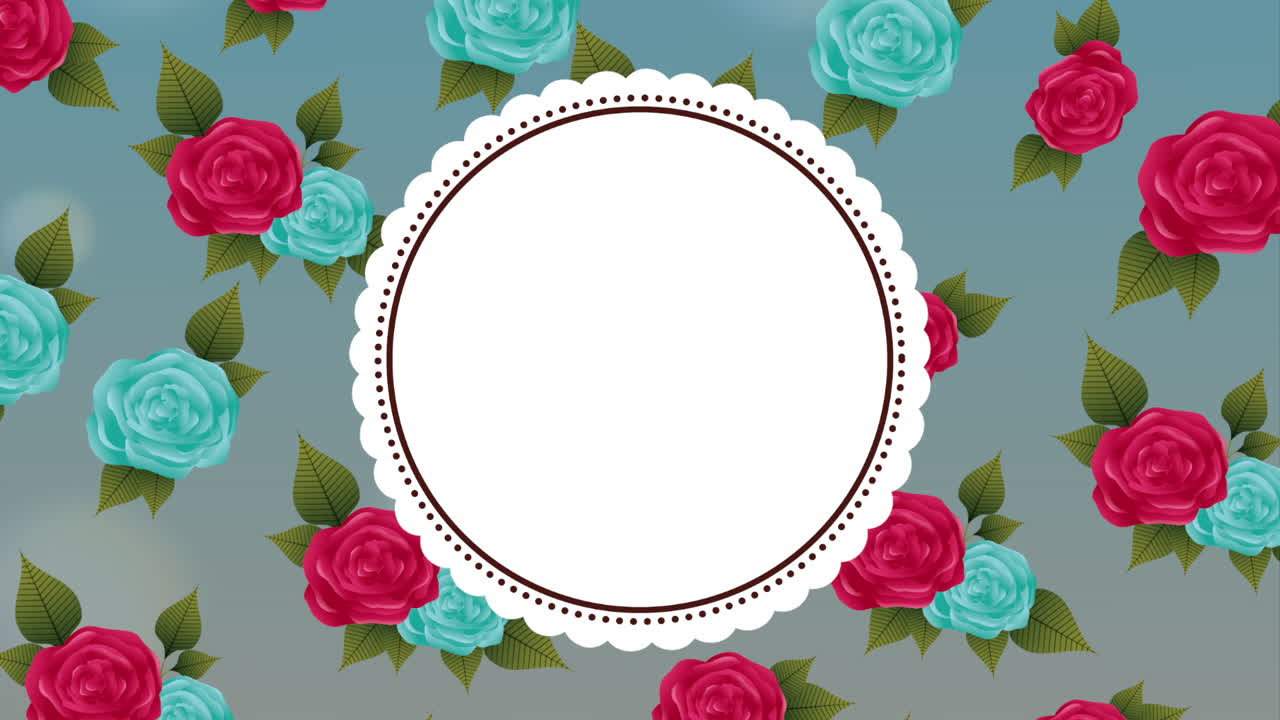 design decorazione floreale, Animazione video HD1080