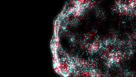 animation of globe of connections and data processing over black background