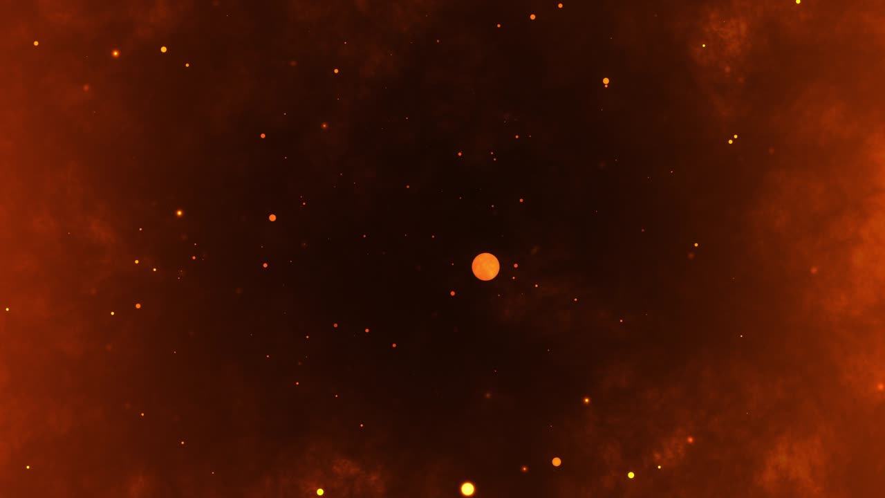 Dark fire space. Epic powerful flame background