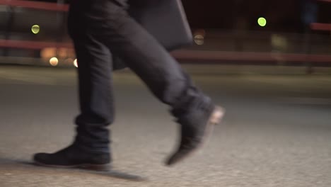 businessman is walking on multi-storey car park after his work - 1 - log footage