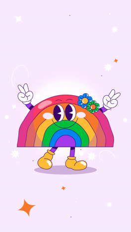gráfico de movimiento de ilustración dibujada a mano para la celebración del mes del orgullo