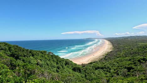time-lapse of a beach from a high vantage point
