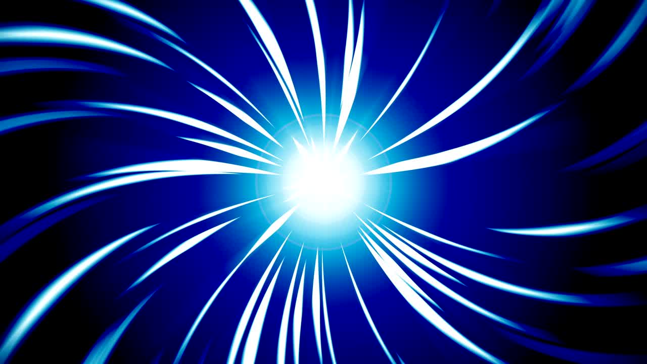 우주에서의 스타버스트 광선 - 만화  루프 애니메이션 - 미래 기술 개념 배경 - 선으로 된 폭발 별