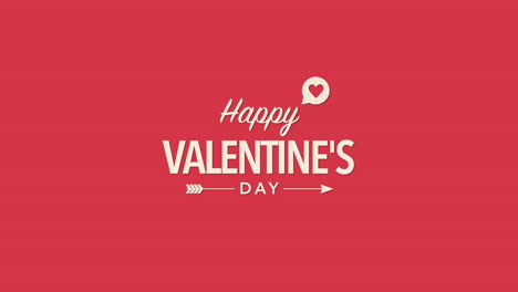 Feliz-Día-De-San-Valentín-Con-Flecha-Y-Corazón-En-Degradado-Rojo